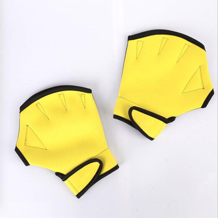 Zwemhandschoenen zwemvliezen waterhandschoenen snorkelen surfen volwassenen kinderen zwemmen vingerloos: 2 / L (21 x 19 x 11)