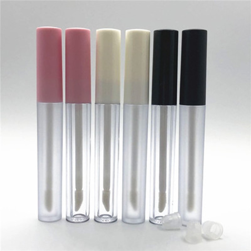1Pc Lege Plastic Lipgloss Fles Ronde Lipgloss Buis Reizen Gebruik Lip Glazuur Cosmetische Container Hervulbare Flessen