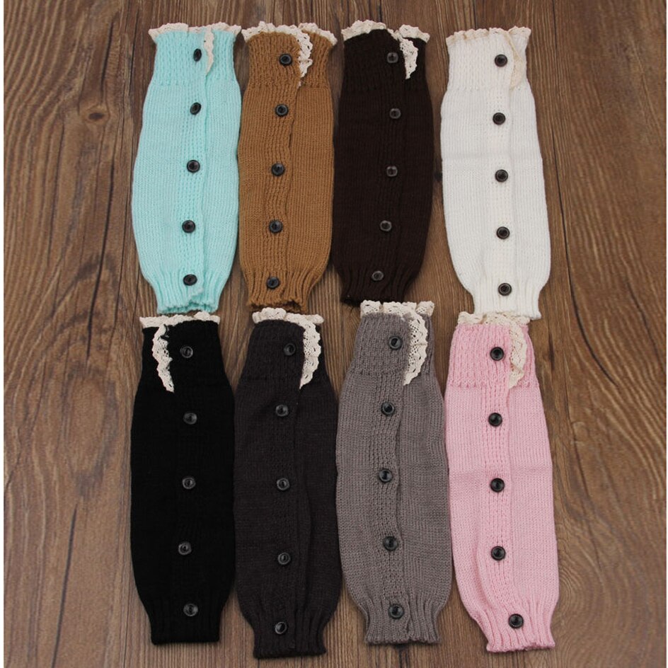 kleinkind Kleinkind Mädchen Gestrickte Beinlinge häkeln Spitze Geschmack trimmen Aufladungs-stulpen Toppers Winter Warme Socken Prinzessin Neue