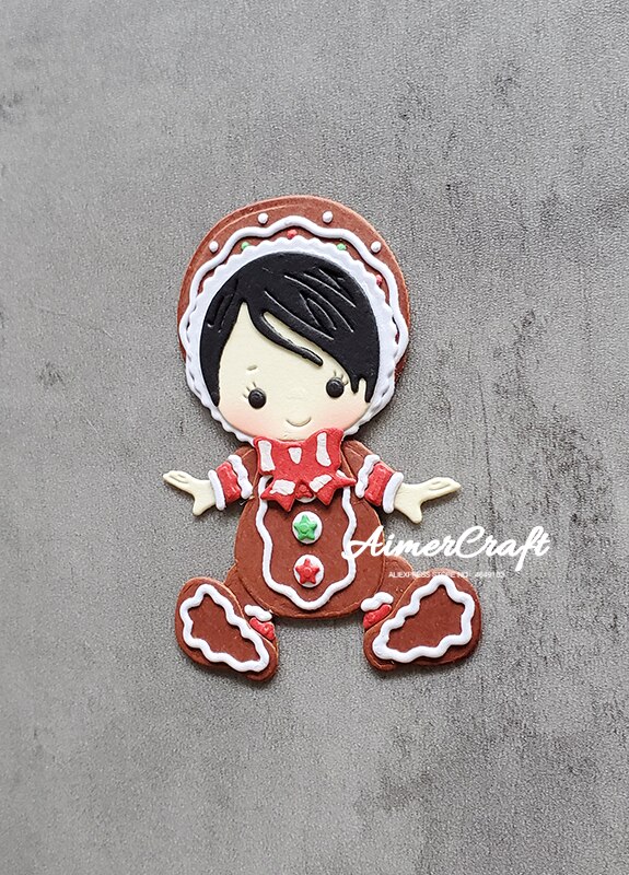 Gingerbread Baby Christmas Metal Cutting Dies Mold Scrapbooking Stencil Embossing Craft Die Cuts Card Making Dies For
