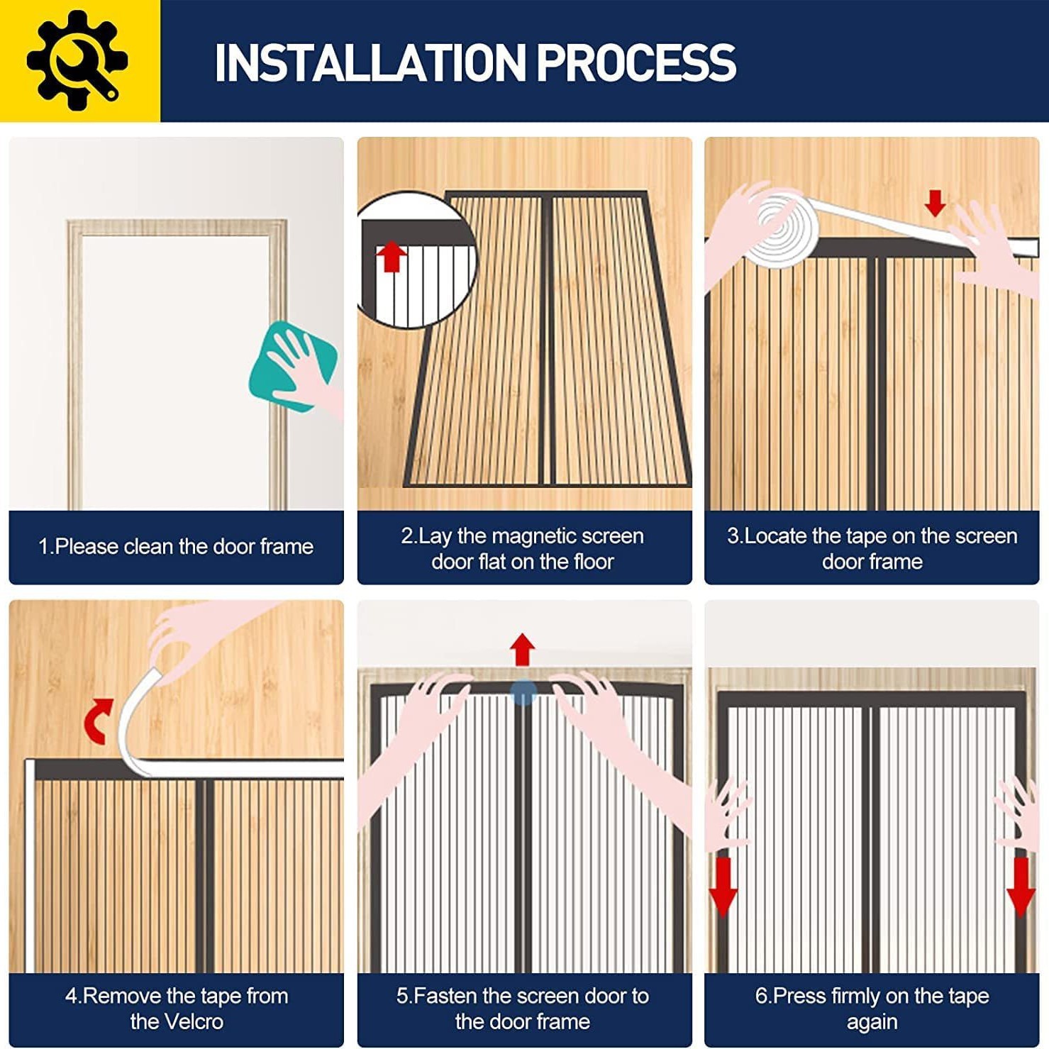 Hvid magnetisk dørskærm myggenet gardin flue insekt automatisk lukning usynligt net til køkken indendørs stue