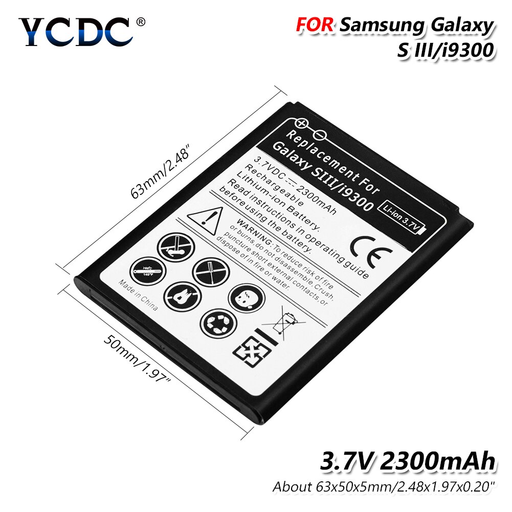 Oplaadbare Telefoon Batterij Voor Samsung Galaxy S3 S 3 Siii I9300 I747 I535 L710 T999 R530 Geen Nfc 2300Mah oplaadbare Batterijen