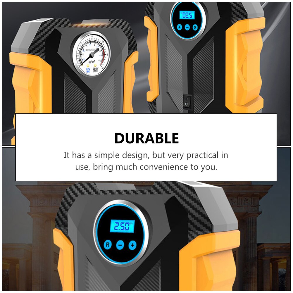 1pc 12V Vehicle Smart Air Pump Mini Tire Inflator Portable Electric Air Pump