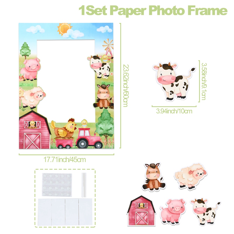 Roze Boerderijdieren Wegwerp Servies Boerderij Thema Verjaardagsfeestje Decor Kinderen 1e Verjaardag Meisje Feestartikelen Baby Shower: Clear