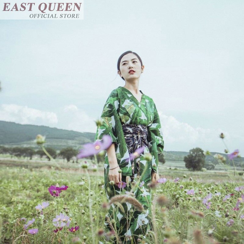 japanese kimono traditional kimono women summer casual green japanese kimonos yukata yukata kimono female FF606 A