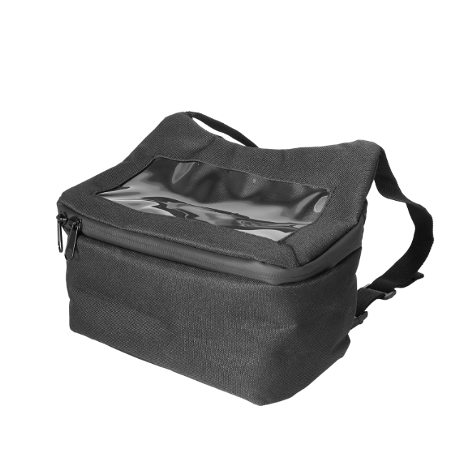 Waterproof Motorcycle Front Handlebar Bag Transparent Touch Screen Navigation Storage Bag Pouch for Electric Bike Scooter: black