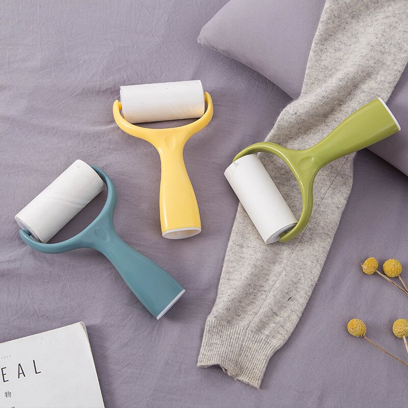 Household roller sticking device tearable clothes with dust removal paper lint removal brush sticky roller drain hair catcher
