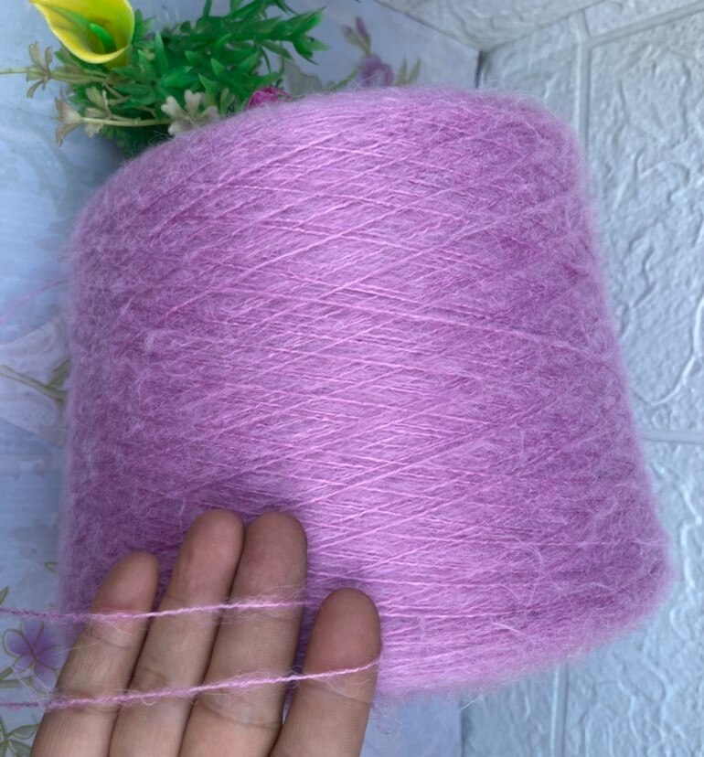 Begrænset 520g super smuk pink blød helse plys mohair garn til strikning baby økologisk akryl vævet hækletråd  x5177: 07