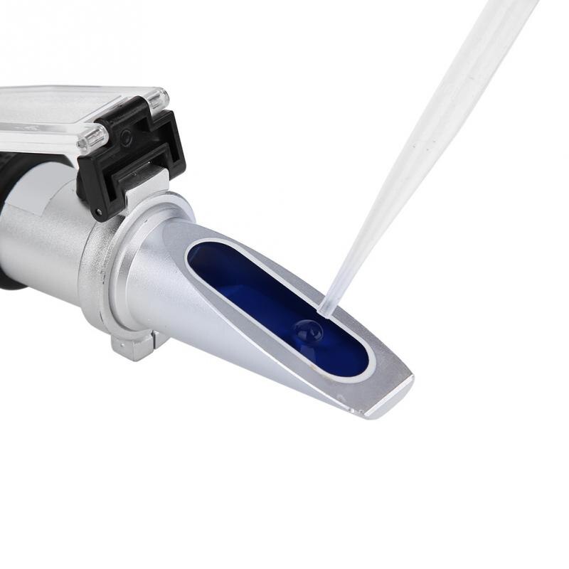 Handheld Automotive Engine Battery Antifreeze Refractometer ATC Glycol Antifreeze Tester With Anti-slip Rubber Handle