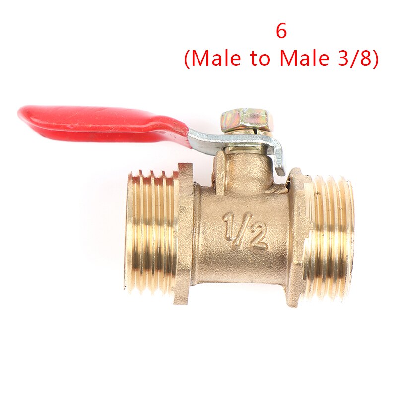 1PCS 1/4'' 3/8'' 1/2'' Brass Ball Valve BSP Threaded Air Water Oil Flow Control Plumbing Fitting