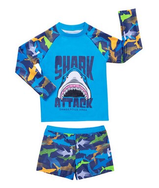 7-14 Jaar Jongens Swimtrunks Tweedelige Kinderen Badmode Shark Print Stijl Badpak Beachwear Zonwering TB082: 150