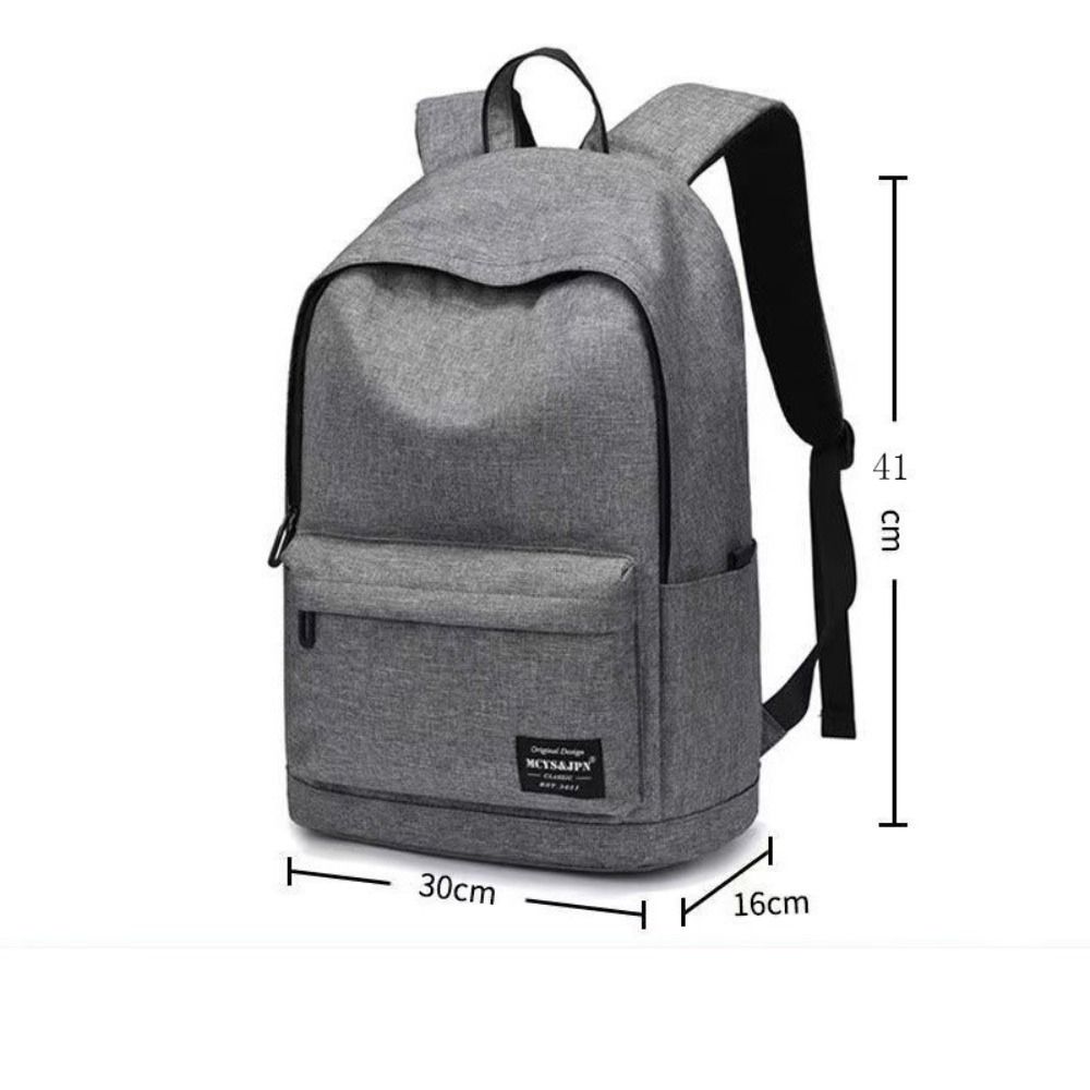 Trendiger minimalistischer Rucksack für Herren, vielseitiger Rucksack, große Kapazität, Studentenrucksack, Computer-Reisetasche, waschbarer Rucksack: Beige