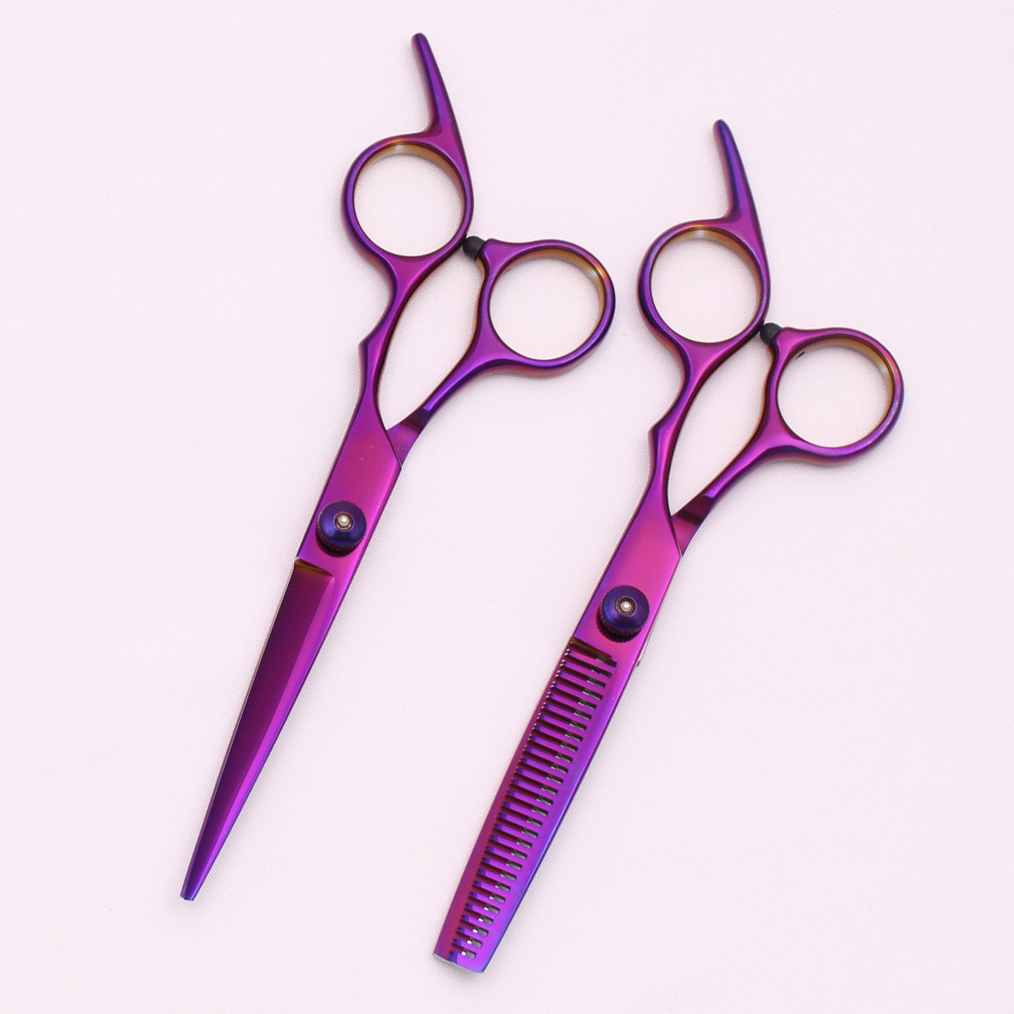 Tijeras de pelo de 6,0 pulgadas, tijeras de corte profesionales, adelgazamiento, peluquería, corte de pelo, peine, juegos de maquinillas de afeitar, salón, peluquero y hogar, triangulación de envíos