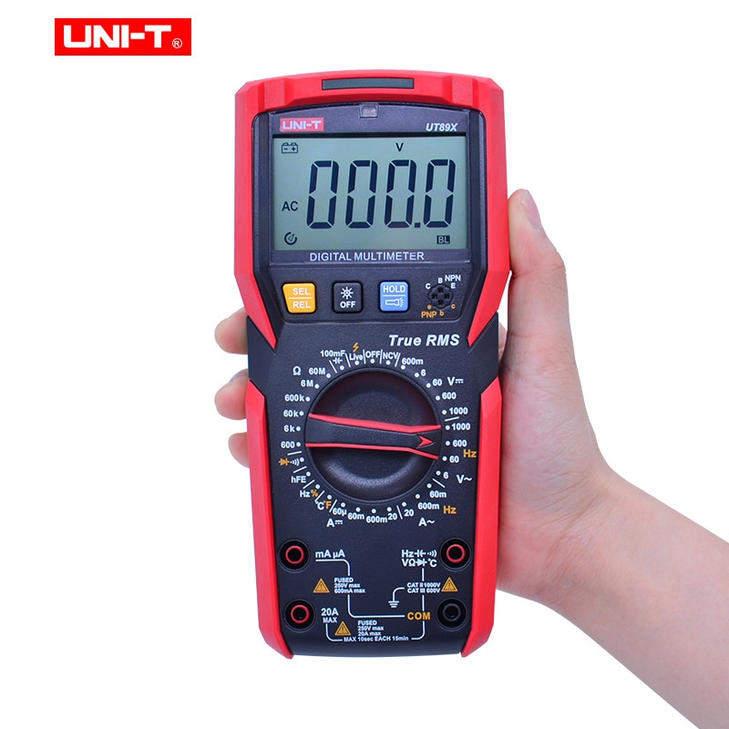 UNI-T UT89X/UT89XD true RMS Digital multimeter 20A high current digital multimeter NCV/capacitor/triode/temperature/LED test