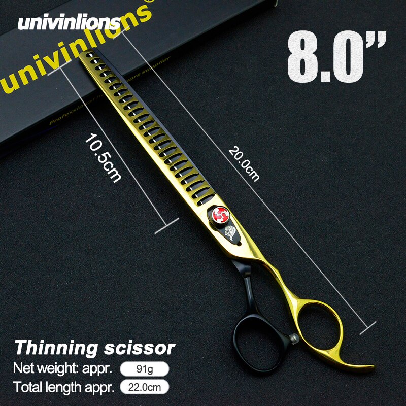 Tijeras profesionales de 8 &quot;para perros y gatos, tijeras para cortar el pelo de tiburón, hueso de pescado, herramientas de aseo, Tesoura