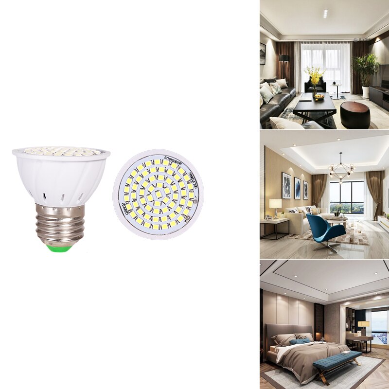 Ampoule LED E27 B22 E14, lampe 220V 2835 SMD 48 60 80, projecteur, éclairage d'intérieur
