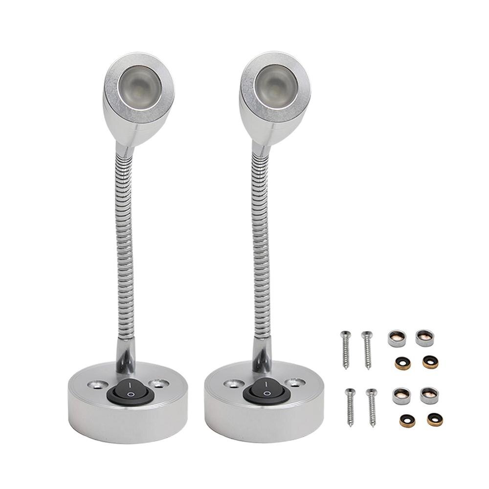 2 Stuks 12V Led Spot Leeslamp Schakelaar Camper Caravan Van Boot Camper Licht Warm Licht