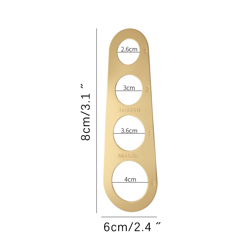 Spaghetti Pasta Noodle Measure Tools Spaghetti Measurer Kitchen Utensils Spaghetti Ruler 1 To 4 Portions Kitchen Accessories: gold