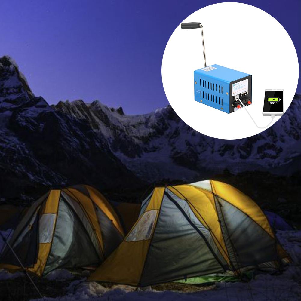 Hand-cranked Charging Generator Portable Emergency Dynamotor for Outdoor Use