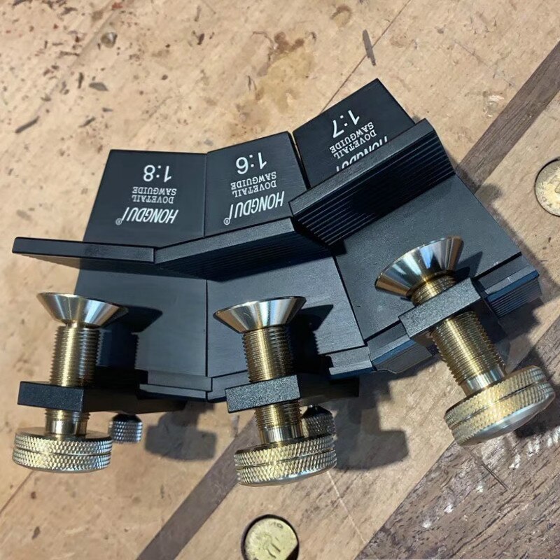 Guía de cola de milano para carpintería, guía Manual de calibre de riel 1: 6 1: 7 1: 8 90 grados, medidor de corte de sierra de ángulo recto