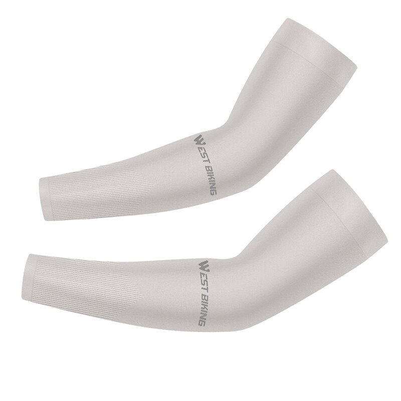 Ijs Zijde Zonnebrandcrème Riding Mouwen Anti-Uv Zomer Rijden Running Arm Warmers Outdoor Arm Schede Fiets Mouw Fietsen Apparatuur: 1 pair grey
