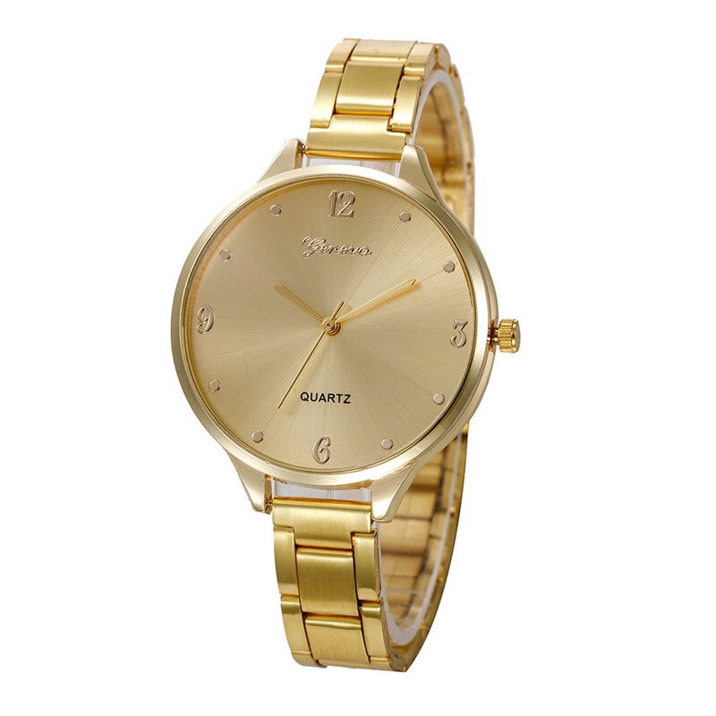 horloges Casual eenvoudige vrouwen mesh riem quartz horloge luxe mode klassieke horloge 3 kleuren: Goud