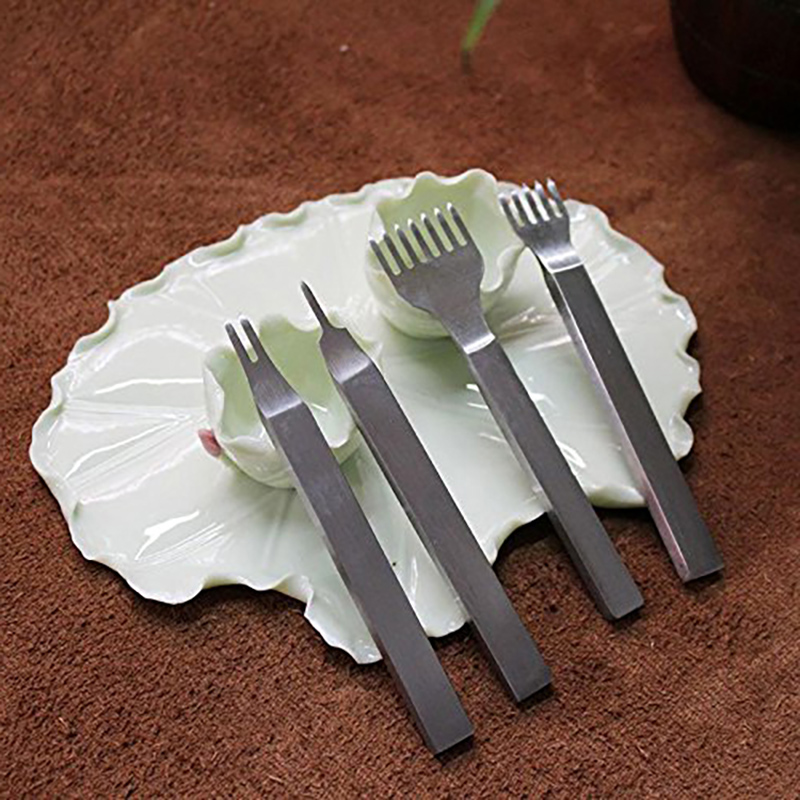 4Pcs Prong Leather Craft Tool Sets 1/2/4/6 Diy Leather Tools Handmade Sewing Hole Punches Stitching for Leather Belt Punch Tools