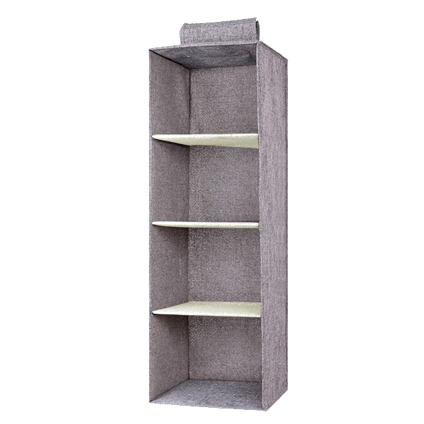 Household Clothes Hanging Drawer Box Storage Wall Wardrobe Closet Organizer Shelves Organizadores clothes organizer: 4 layer gray