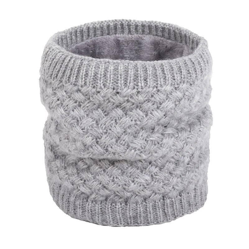 Bufanda de lana con degradado para hombre y mujer, Bandana Unisex de tejido sólido cálido, diadema de terciopelo, de invierno: CO Grey
