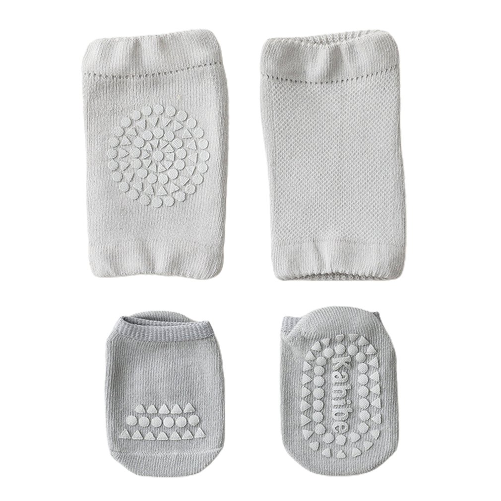 Ginocchiera in cotone antifrizione ginocchiera per neonato anti-attrito ginocchiera calzino antiscivolo attrezzatura sportiva protettiva per la pelle: M