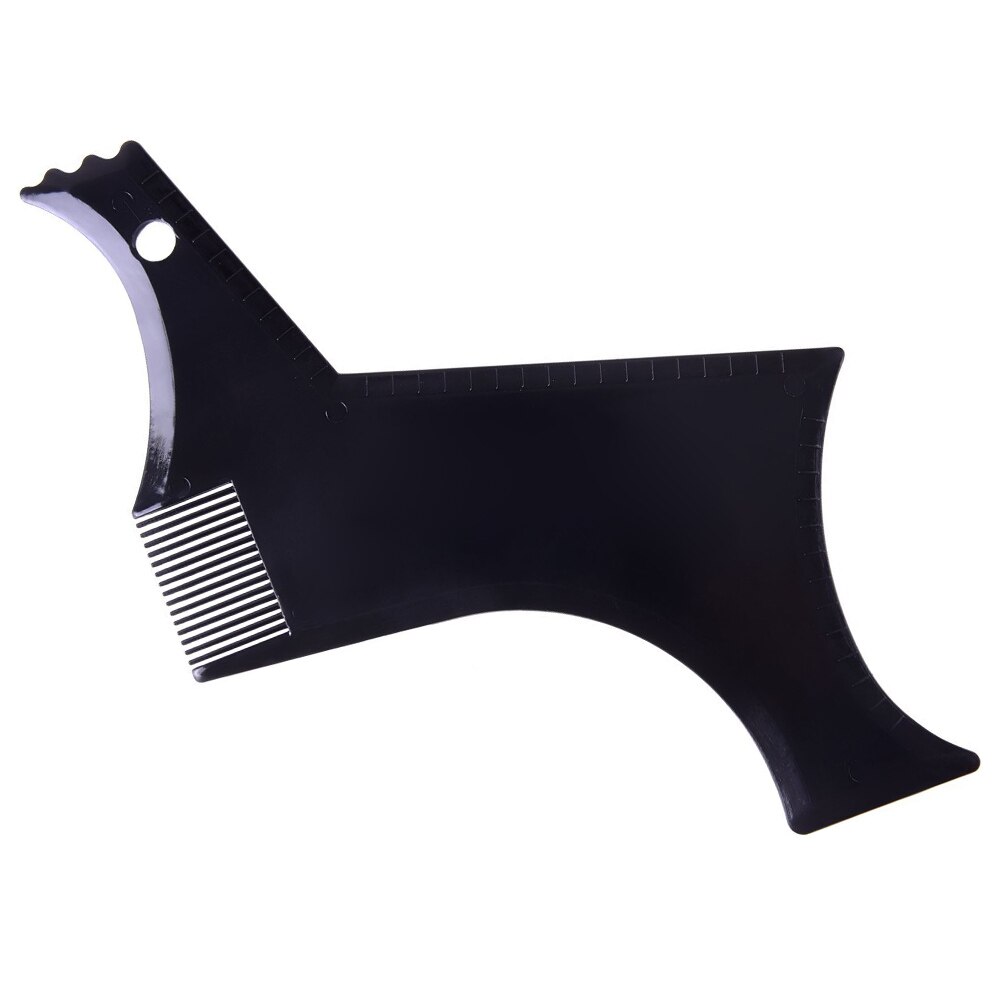 Outil de coiffure de mise en forme de barbe avec peigne intégré pour une ligne parfaite de bordure: black