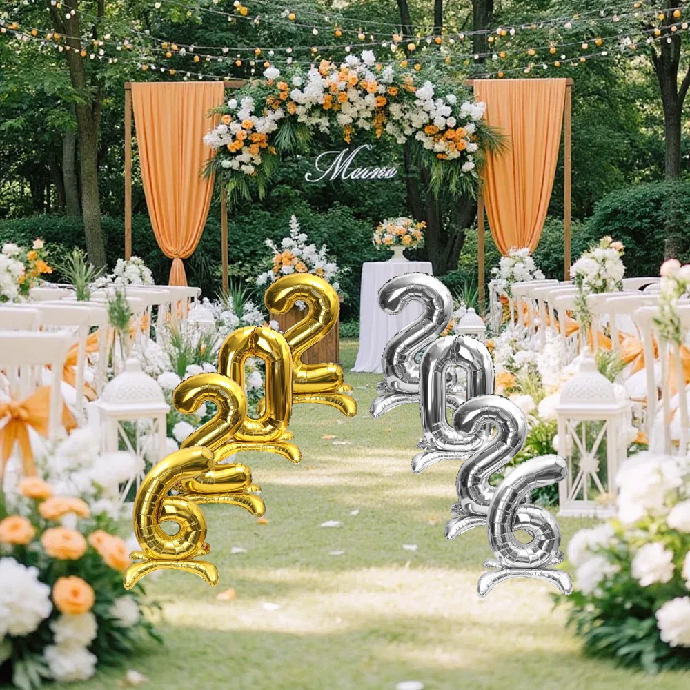 2026 Nummer Stehende Luftballons 32 Zoll Großer Aluminiumfolienballon DIY Foto Requisiten Frohes Neues Jahr Hochzeit Party Dekoration Ballon