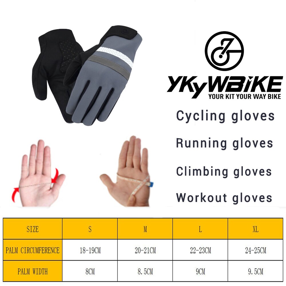 Ykywbike – gants de cyclisme longue Distance, coupe-vent, thermique, , polaire, vtt, hiver