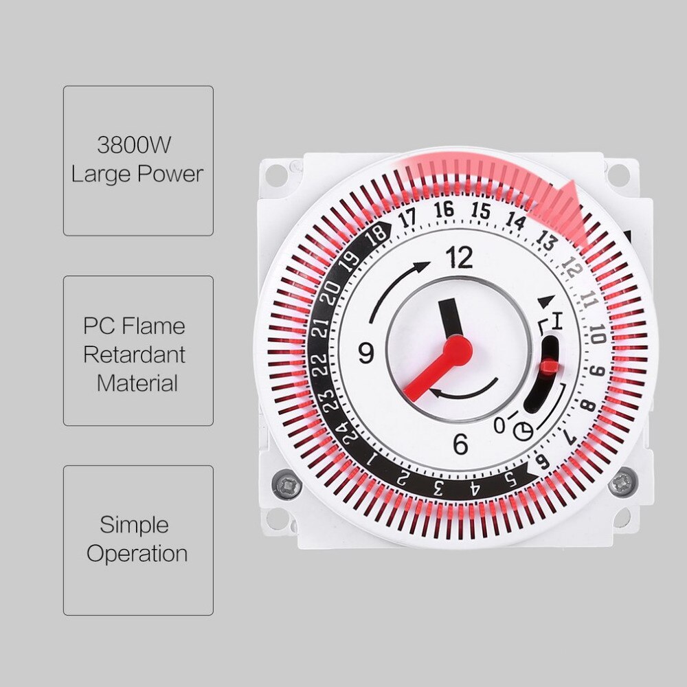Mechanical Timer 250V Time Counter Reminder 15min 24h Kitchen Countdown Energy Saving Controller Industrial Timing Switch