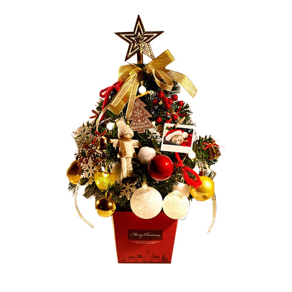 50Cm Mini Kerstboom Met Verlichting Kerst Decoratie Voor Thuis Led Nachtlampje Decoratie Bureau Lights Decor: 02