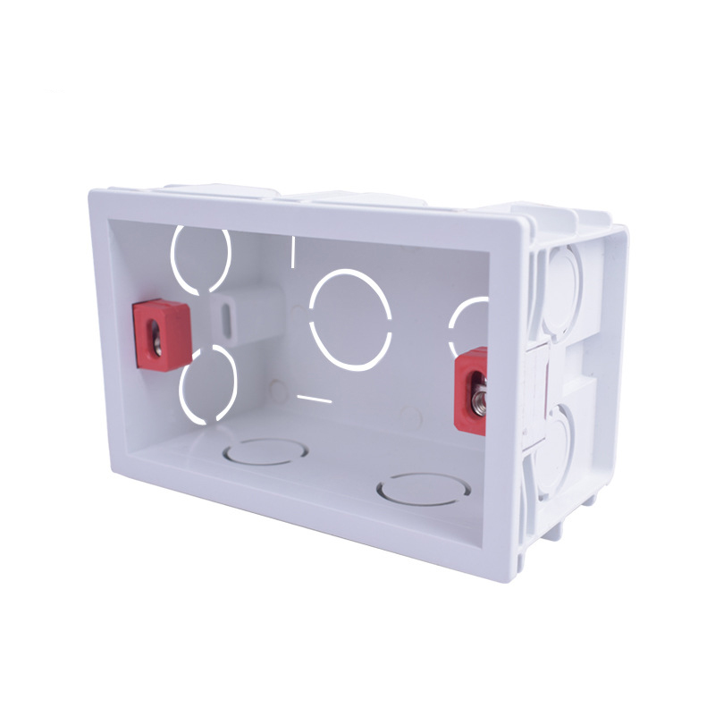 Caja inferior de instalación de enchufe de interruptor de pared americano tipo 118, caja oculta, caja inferior ignífuga, caja de conexiones