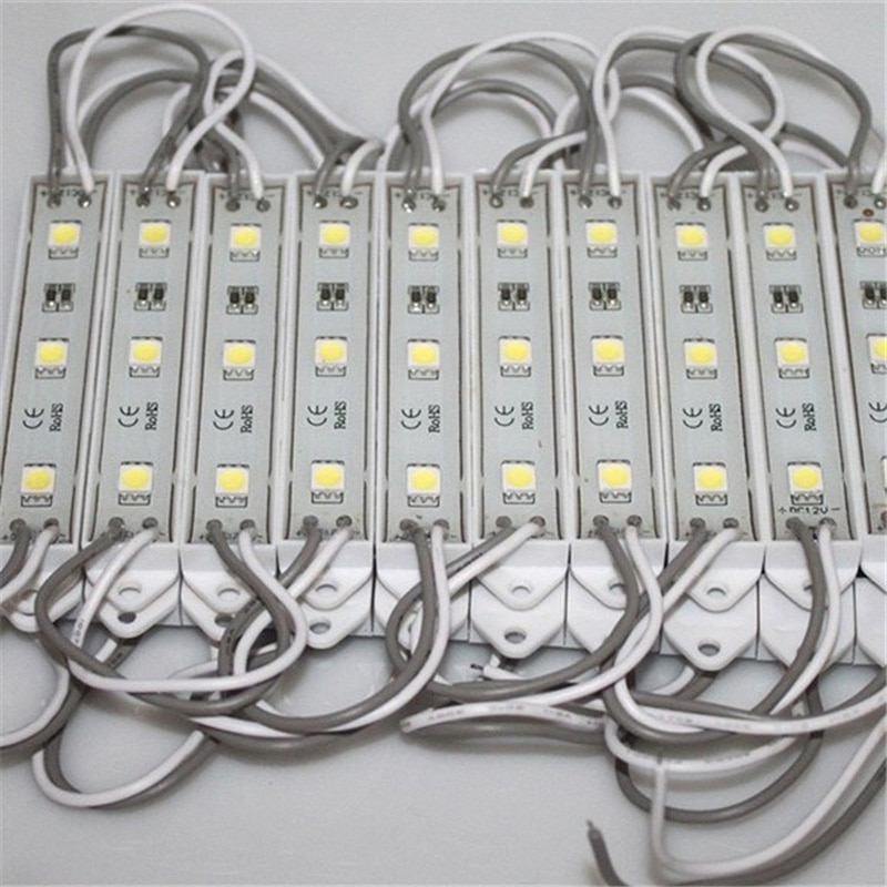 20Pcs Led Module 5050 3 Led DC12V Waterdicht Advertentie Led Modules Super Heldere Verlichting Wit/Warm Wit/Rgb Kleur