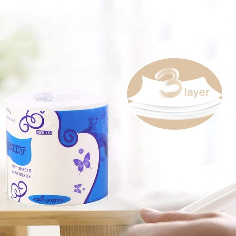 Monitaitettu paperi wc-rullapaperi pehmeä imukykyinen paperipaperi, rullapaperi, luonnonpuumassa wc-paperi kylpypyyhkeet paperipyyhkeet