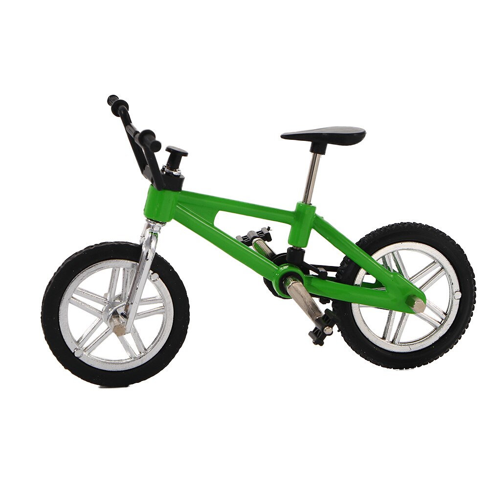 1 Pcs Finger bmx Bike Toys for Boys Mini Bike With Brake Rope Alloy bmx Functional Mountain Bicycle Model Toys for Children: green bmx bike