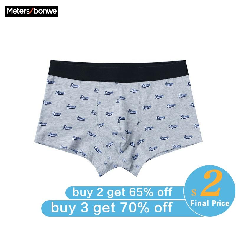 Metersbonwe Boxer Teenagers Male Underwear Men Cotton Underpants Male Panties Underwear Comfortable Boxer Homewear 265385