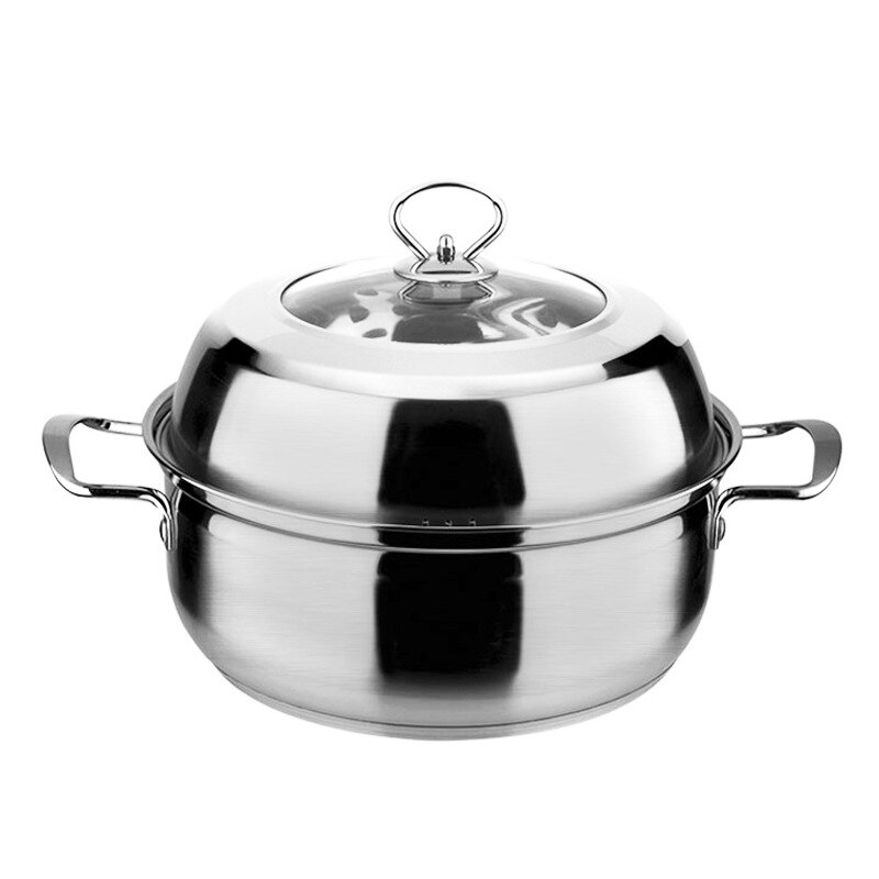 Double bottom steamer stainless steel thick double bottom multi-purpose soup pot steamer 027