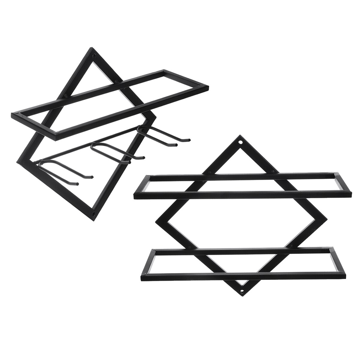 Wall-mounted Wine Rack Bottle Shelf Organizer Storage HoldersWine Cup Rack European Wine Cabinet Wall Display Cabinet