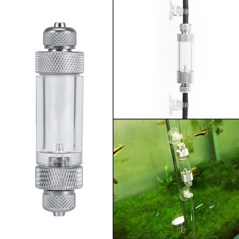 Compteur de CO2 d&#39;aquarium en alliage d&#39;aluminium, dispositif de mesure du dioxyde de carbone sans retour de bulles de CO2 à une ou deux têtes