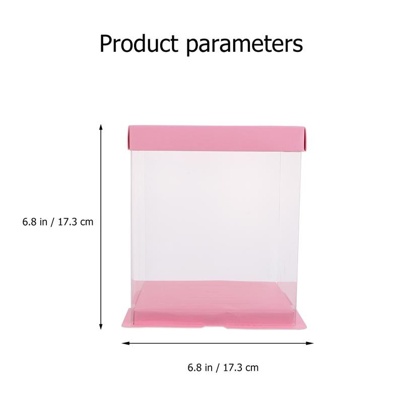 4Pcs Cake Verpakking Cake Container Transparantie Cake Box Cake Wrapping Doos