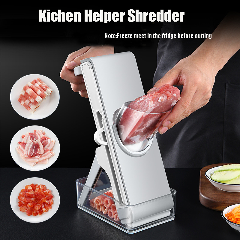 NEUE Multifunktionale Tisch Schneidemaschine Fleisch Schneiden Maschine Rindfleisch Hammel Rollen Fleisch Schneidemaschine Vege Cutter Mandoline Manuelle Cutter Hacken