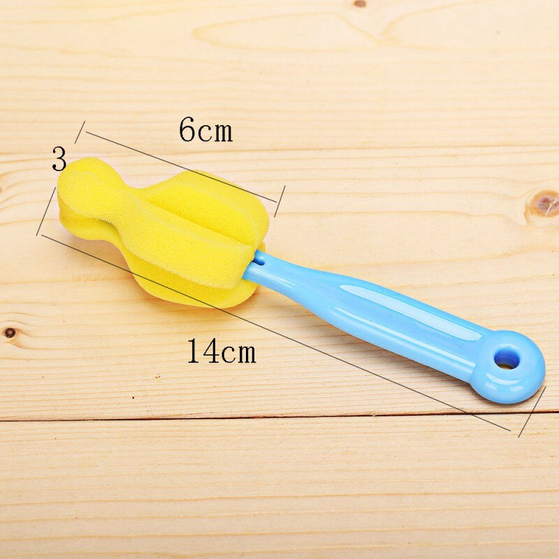 Baby Bottle Sponge Straight Handle Brush Newborn Feeding Milk Bottles Brushes Cleaning