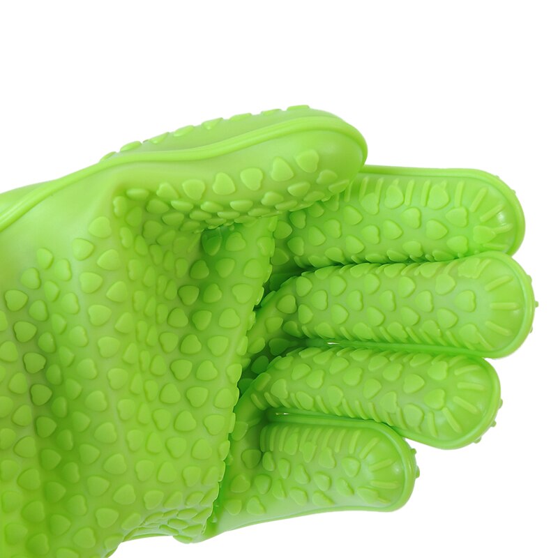 2 uds guante de silicona resistente al calor grueso BBQ Grill guantes cocina impermeable horno manoplas de cocina Grill hornear guantes