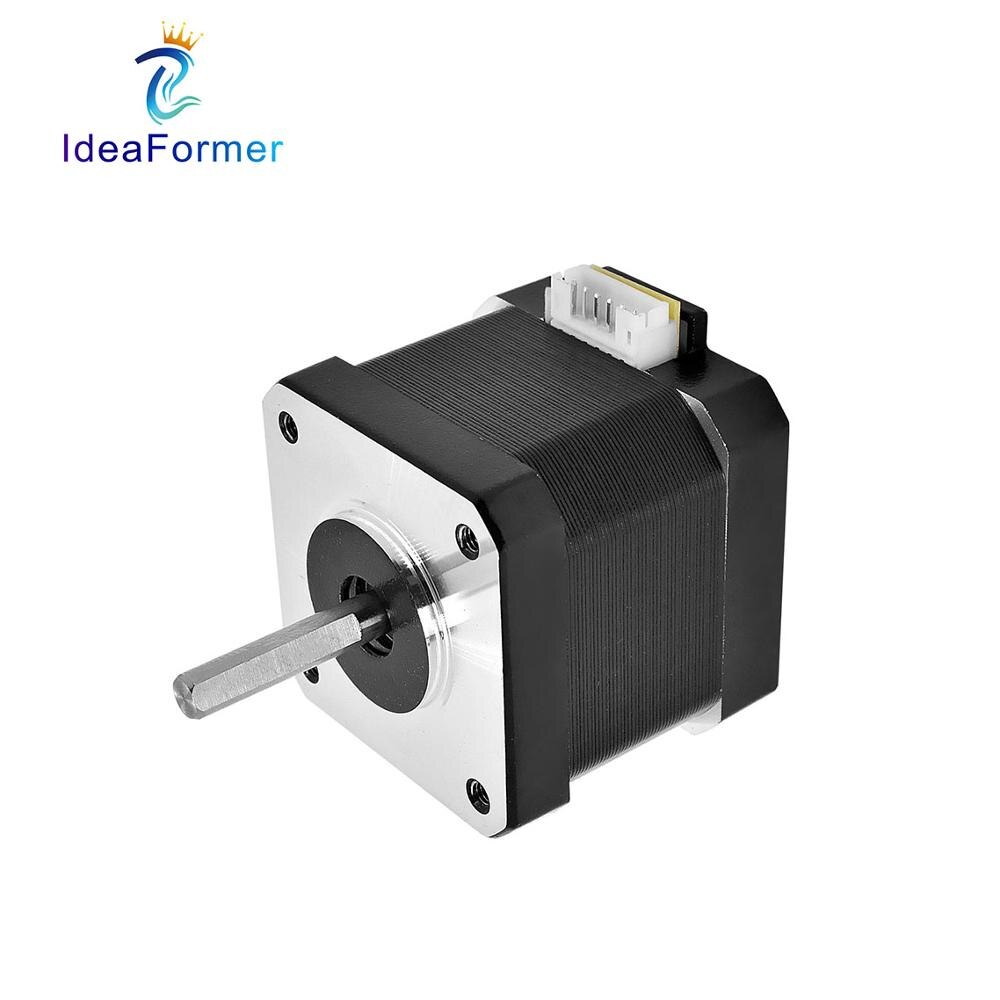 Motor paso a paso Nema 17, 5 uds., 40mm de altura, 1,5a, 12V, 1,8 °, motor de ángulo y eje XYZ CNC, 4 conductores para piezas de impresora 3D