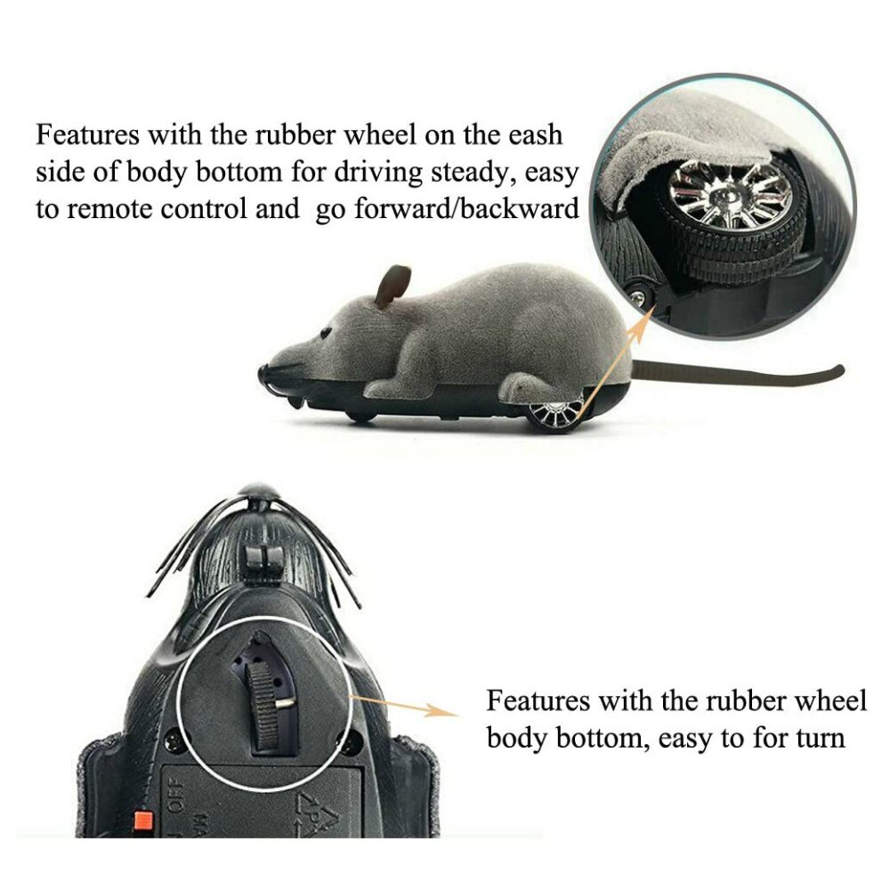 Chat jouets interactif télécommande sans fil RC Simulation souris jouet électronique Rat souris jouet pour chaton chat nouveauté balle jouet