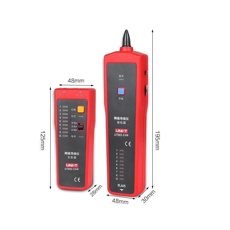 UNI-T Wire Tracker Tester UT682 UT682D RJ11 RJ45 Wire Line Finder Handheld Cable Testing Tool calibration cable tester
